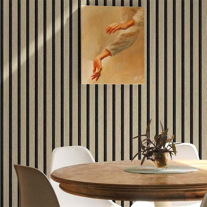SlatWall, adesivo autoadesivo con aspetto di legno naturale (300 x 45 cm) - Image 5