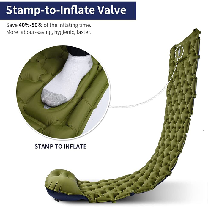 I migliori materiali rendono questo materassino molto più comodo, caldo e stabile di qualsiasi altro materassino gonfiabile!