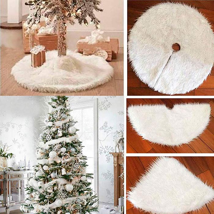 Con un'apertura al centro, si adatta perfettamente al tronco dell'albero di Natale e nasconde il supporto.