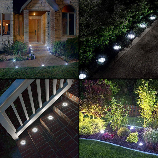 SolarGardenLights, 4 luci LED solari per giardino o vialetto - Image 7