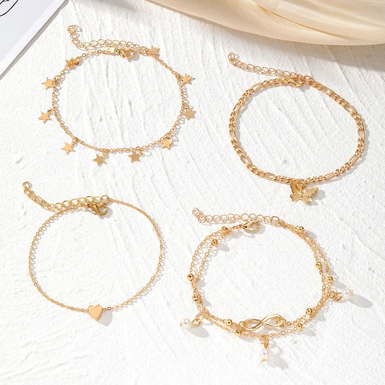 SummerSet, set di 4 braccialetti per caviglia - Image 9