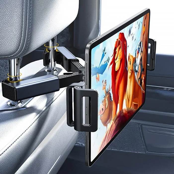 Il supporto per tablet da auto allieta il viaggio dei passeggeri sui sedili posteriori: leggere, ascoltare musica, svolgere mansioni lavorative, guardare film o cartoni animati e giocare!