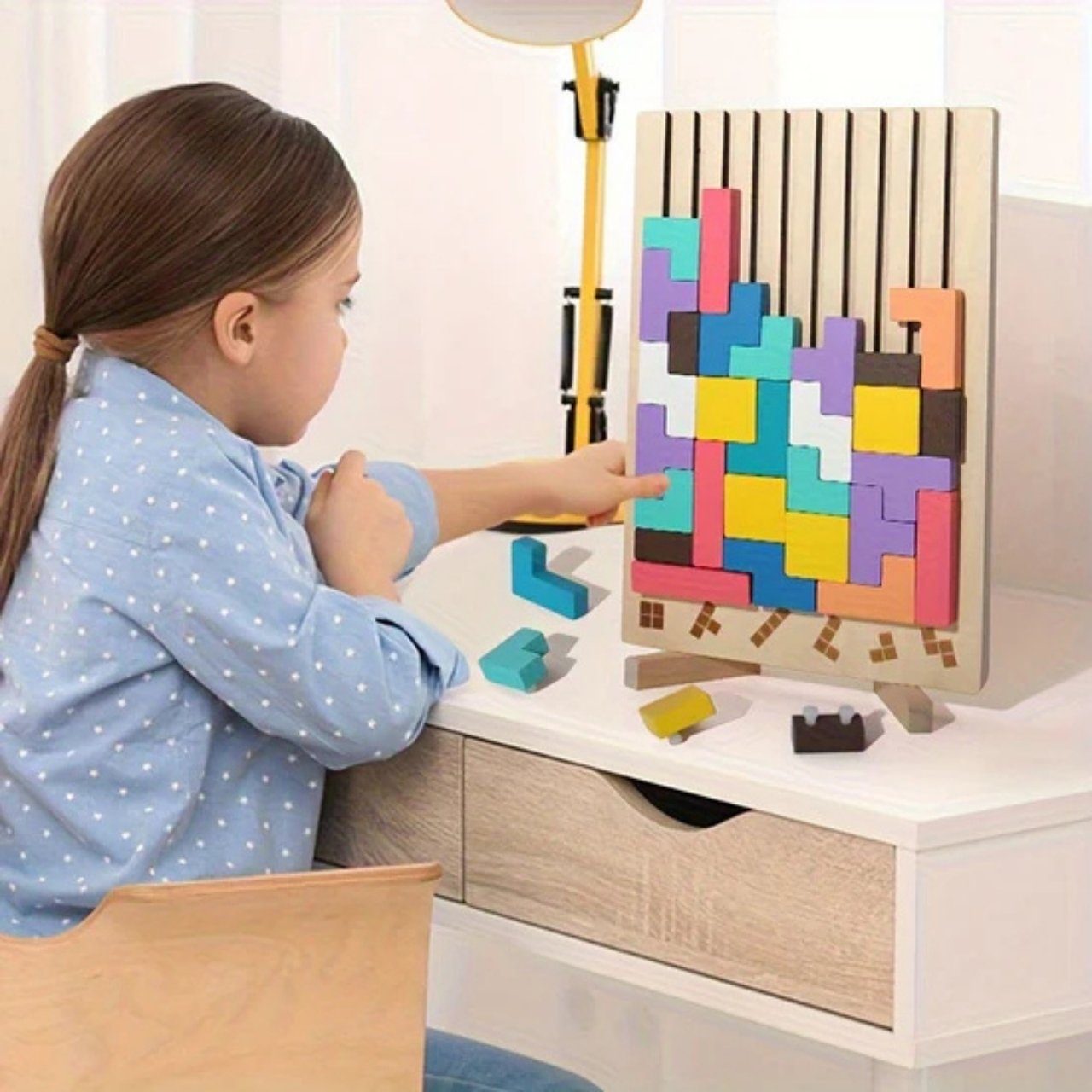 Tetris, giocattolo didattico in legno - Image 1