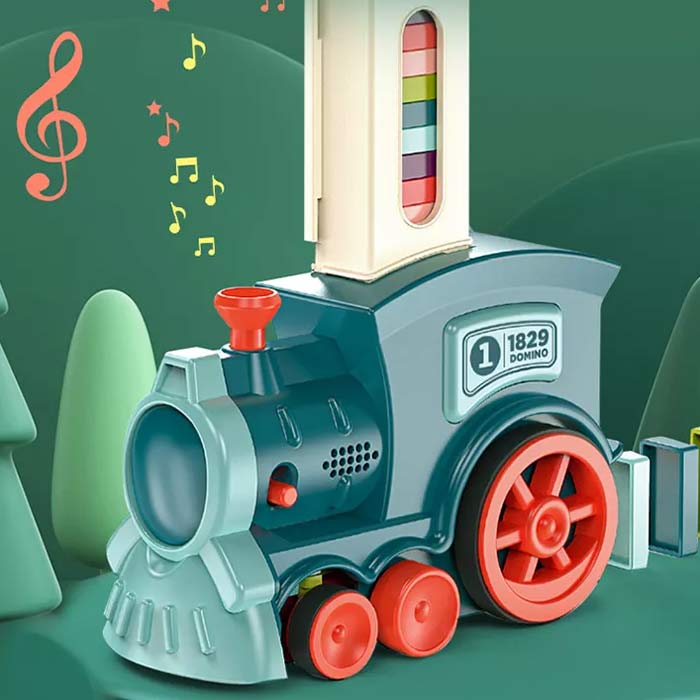 Un treno che impila le tessere suscita curiosità e stimola il pensiero logico nei bambini.