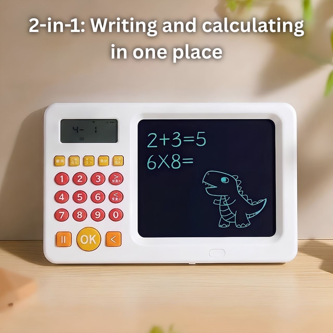 Tablet didattico 2-in-1 con calcolatrice per bambini, TrainMath - Image 4