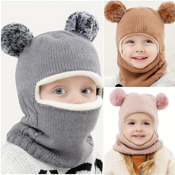 WINHAT-SIV, Cappello morbido con sciarpa per bambini - Image 5
