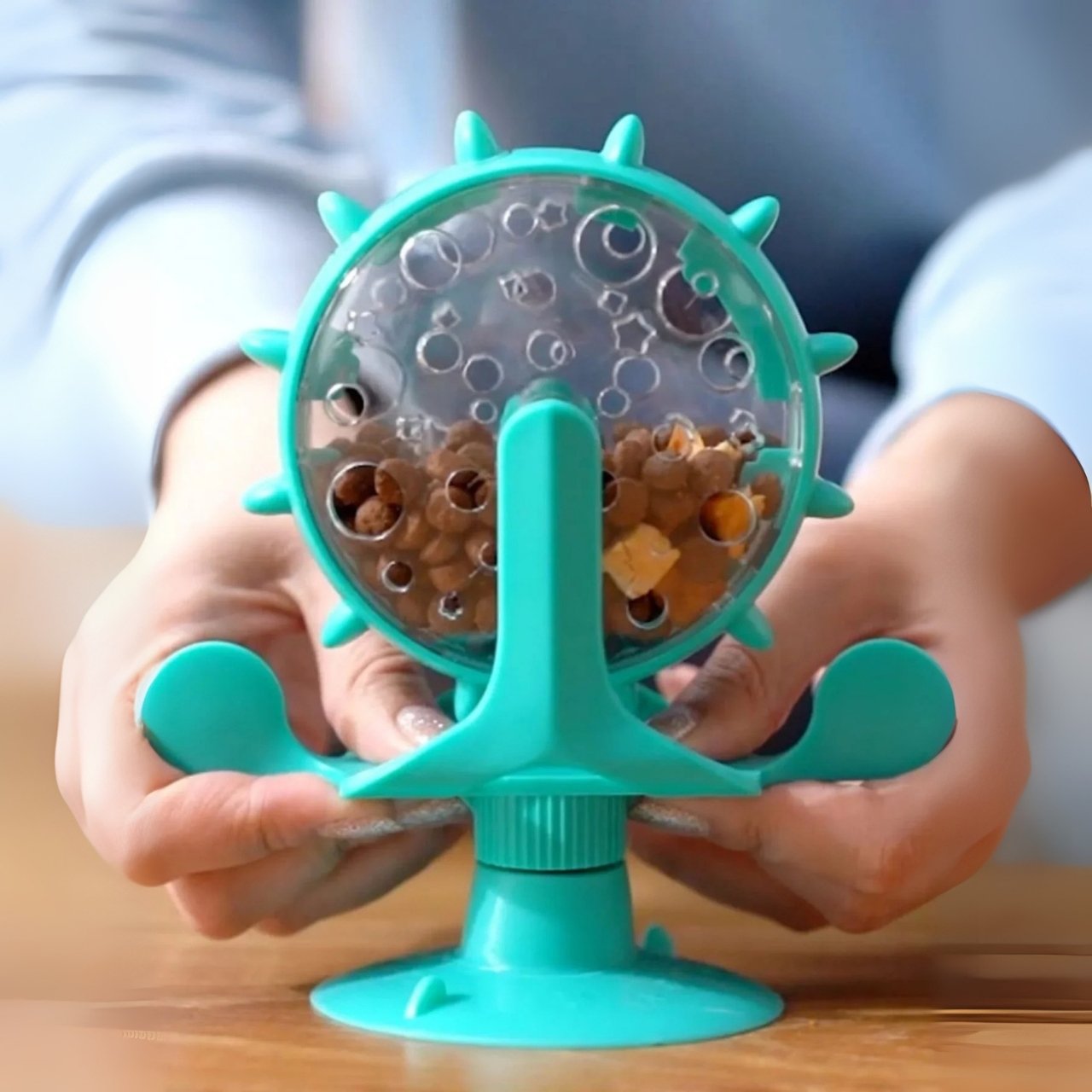 WheelToy, giocattolo interattivo rotante per cibo per gatti e cani - Image 10