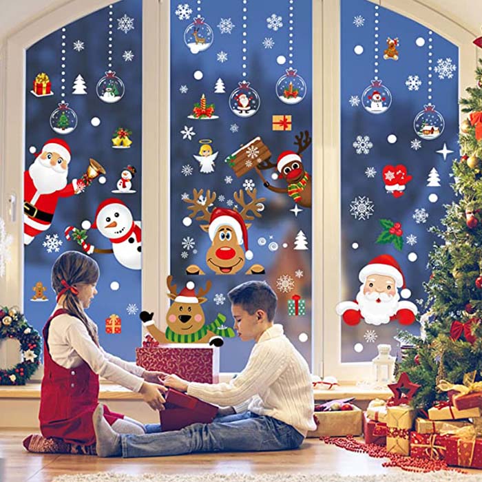 Decorazioni natalizie uniche: decora finestre, porte, specchi, mobili o piastrelle!