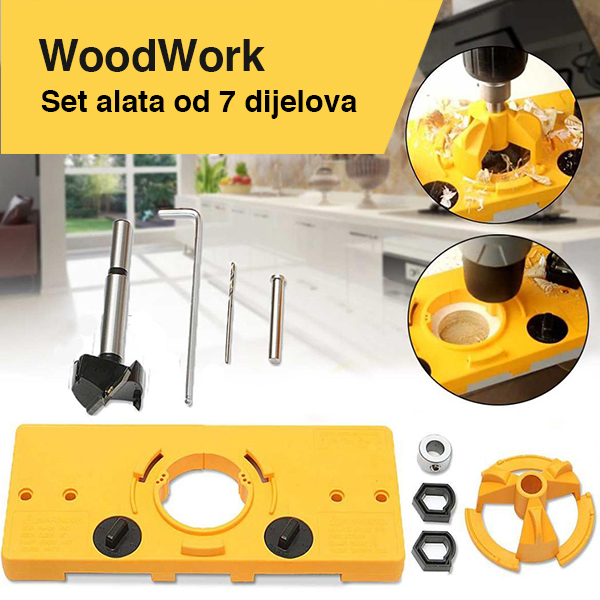 WoodWork, set di strumenti da 7 pezzi per forare cerniere (35 mm) - Image 10