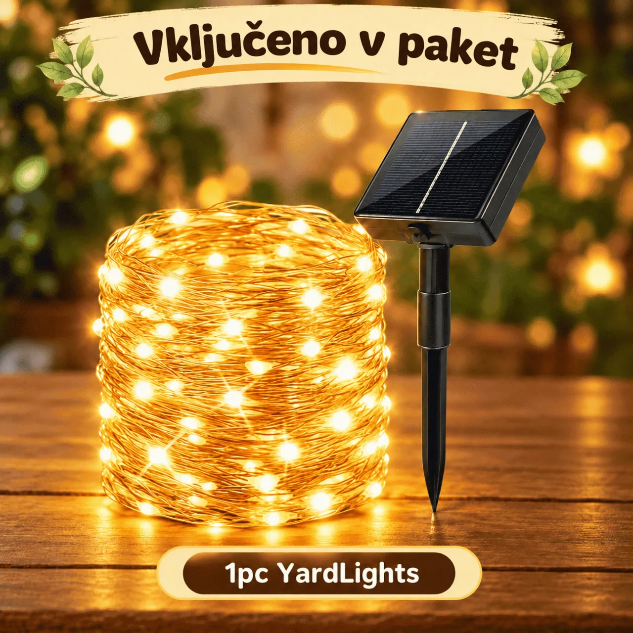 Catena luminosa LED solare (12 m), YardLights