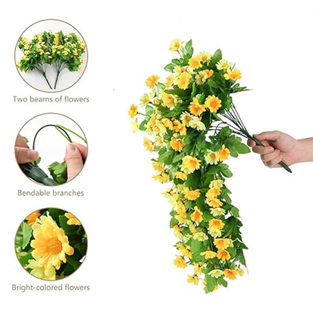 YellowFlowers, fiori artificiali pendenti dall'aspetto naturale - Image 4